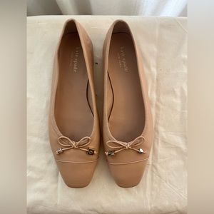 Kate Spade Pavlova Cap Toe Ballet Flats SZ 8 Biscotti